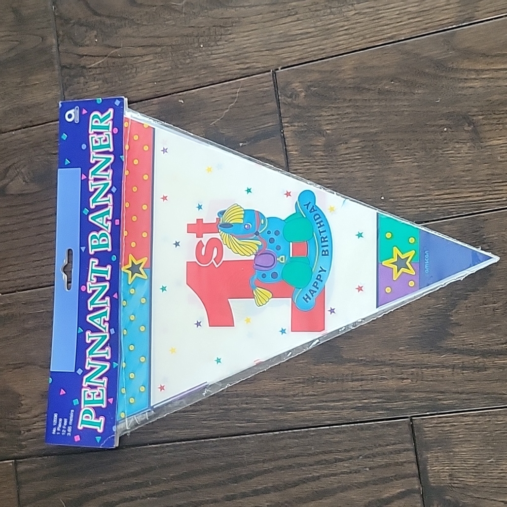 🎁3/ $10🎁 1st Birthday Pennant Banner Hanging Decoration